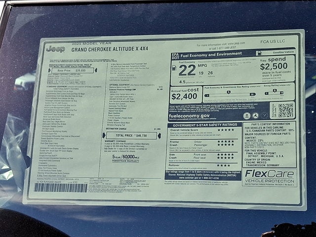 2025 Jeep Grand Cherokee Altitude X