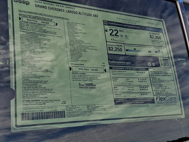 2026 Jeep Grand Cherokee Laredo Altitude