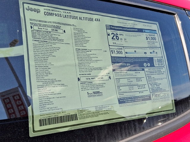 2026 Jeep Compass Latitude Altitude