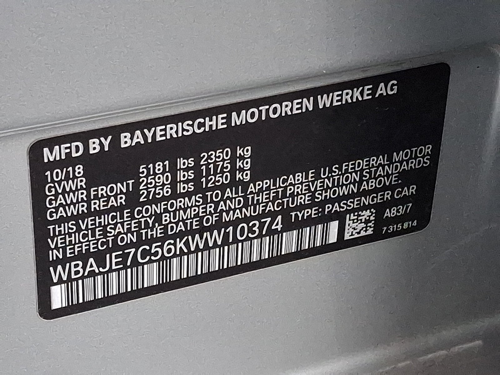 2019 BMW 5 Series xDrive