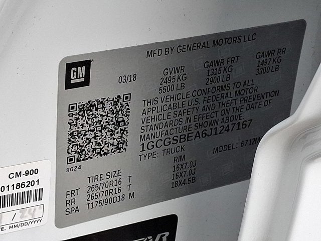 2018 Chevrolet Colorado Work Truck