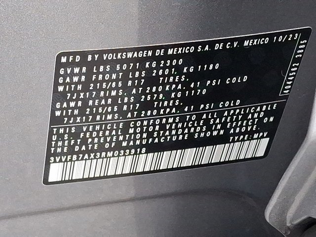 2024 Volkswagen Tiguan 2.0T S