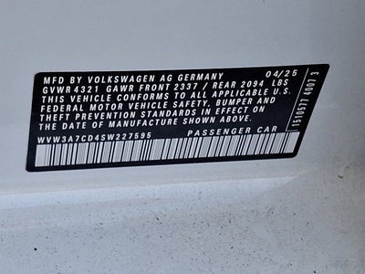 2025 Volkswagen Golf GTI 2.0T SE