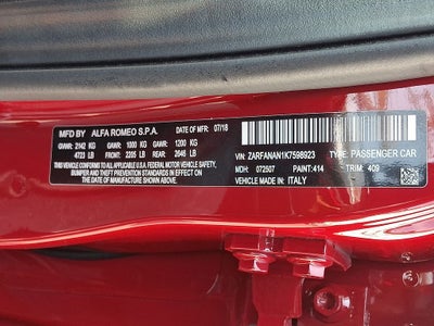 2019 Alfa Romeo Giulia Base