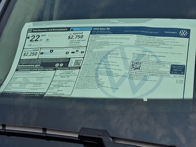 2026 Volkswagen Atlas 2.0T SE