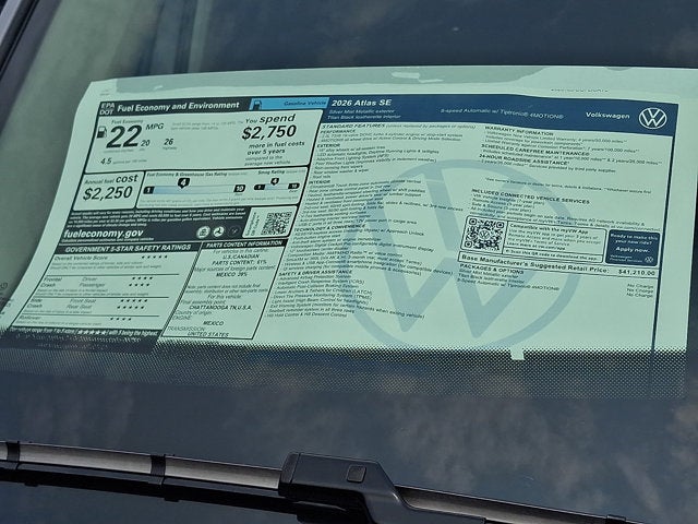 2026 Volkswagen Atlas 2.0T SE