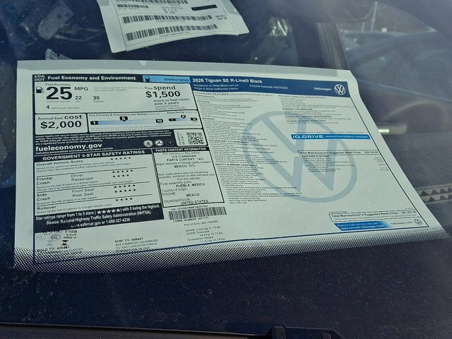 2026 Volkswagen Tiguan SE R-Line Black