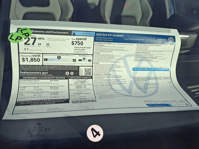 2026 Volkswagen Golf GTI Autobahn