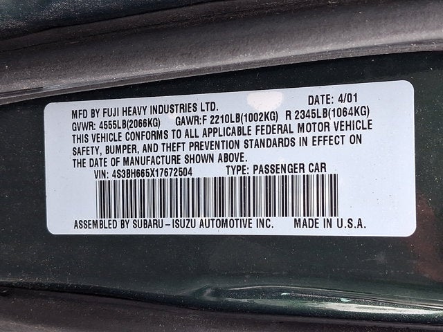 2001 Subaru Outback Outback w/RB Equip