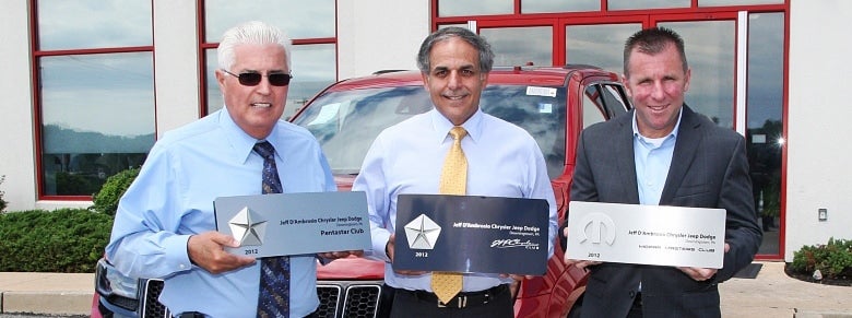 Walter P Chrysler Club Award at Jeff D'Ambrosio Auto Group in Downingtown PA